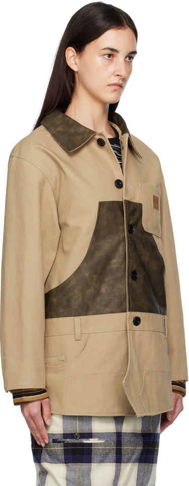 Plašči Andersson Bell Andersson Bell Carpenter Shorts Inserted Coat Bež | awa720w, 1
