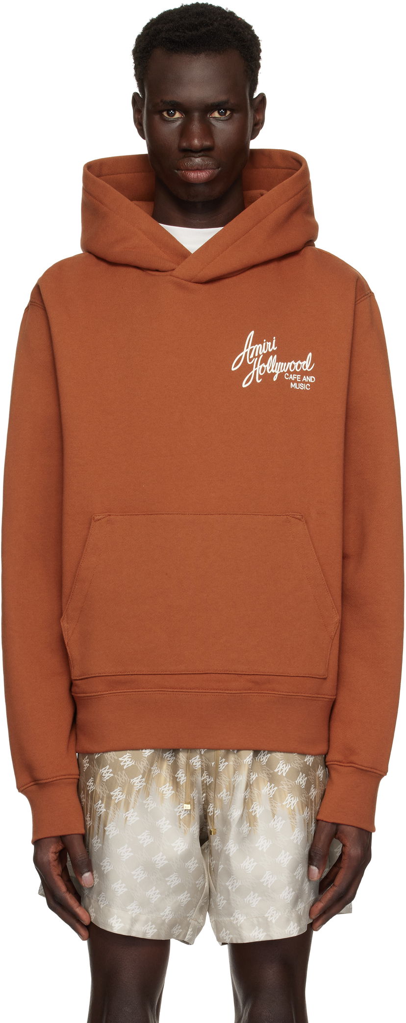 Pulover AMIRI Amiri Hollywood Hoodie Rjava | AMJYHD1104