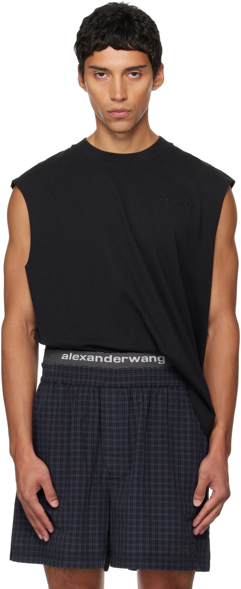 Majica brez rokavov Alexander Wang Alexander Wang Muscle Tank Top Črna | 6CC3251105