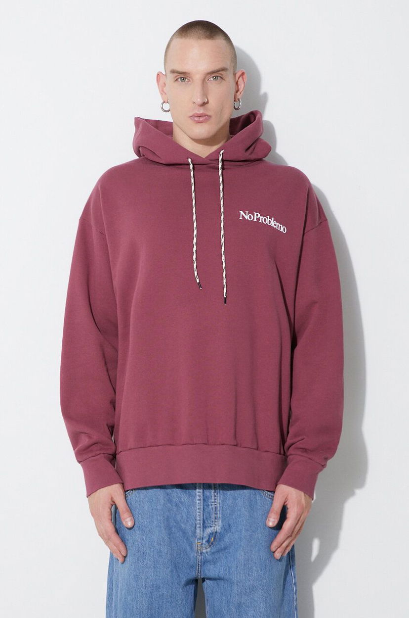 Pulover Aries Hoodie With Print Lila | FUAR20017