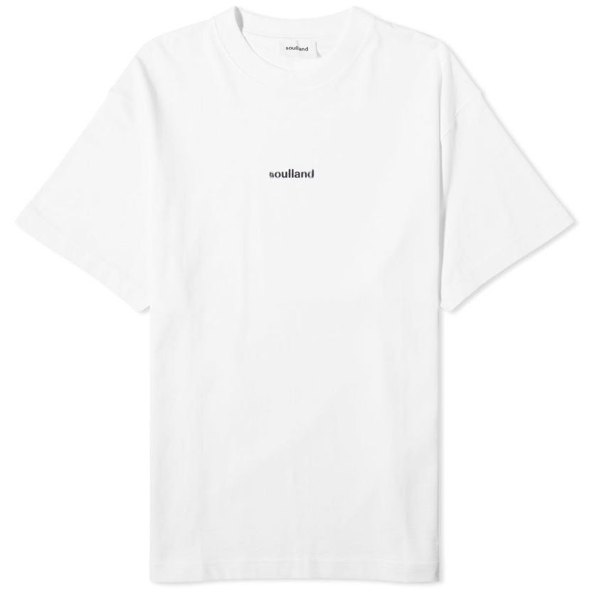 Majica Soulland Kai Blur T-Shirt Bela | 41072-1063-WHT