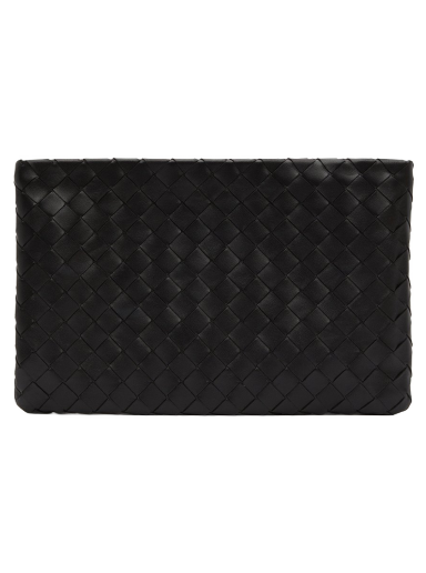 Torbica Bottega Veneta Medium Flat Pouch Črna | 608232 VCCP9