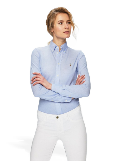 Srajce Polo by Ralph Lauren Slim Oxford Shirt Modra | 211664427001