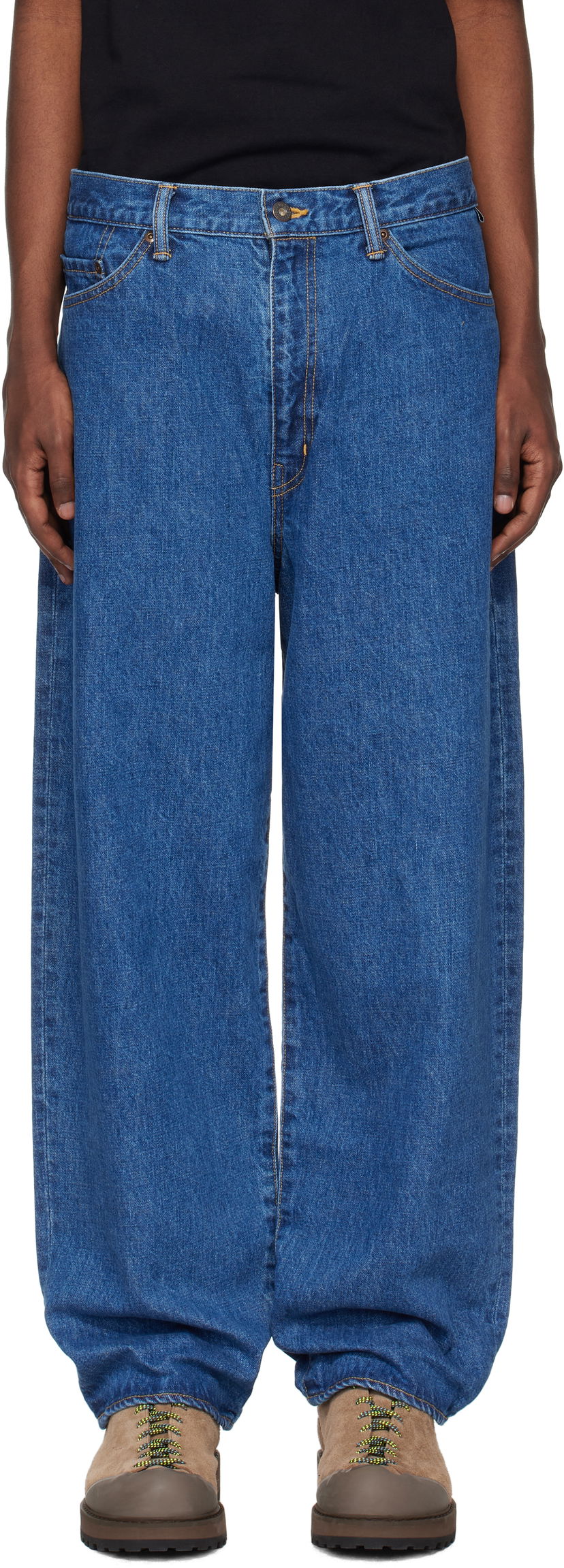 Kavbojke WTAPS Straight Jeans Modra | 242WVDT-PTM02