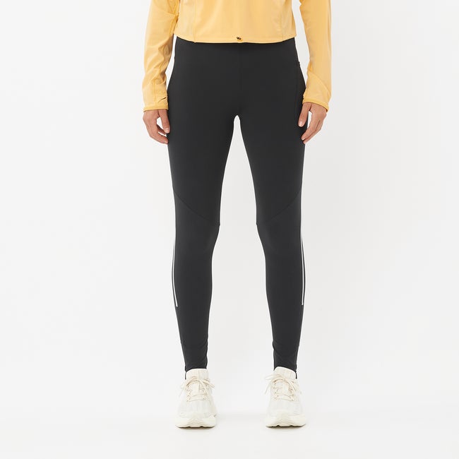 Pajkice Salomon Aero Stow Running Tights Črna | LC2436900