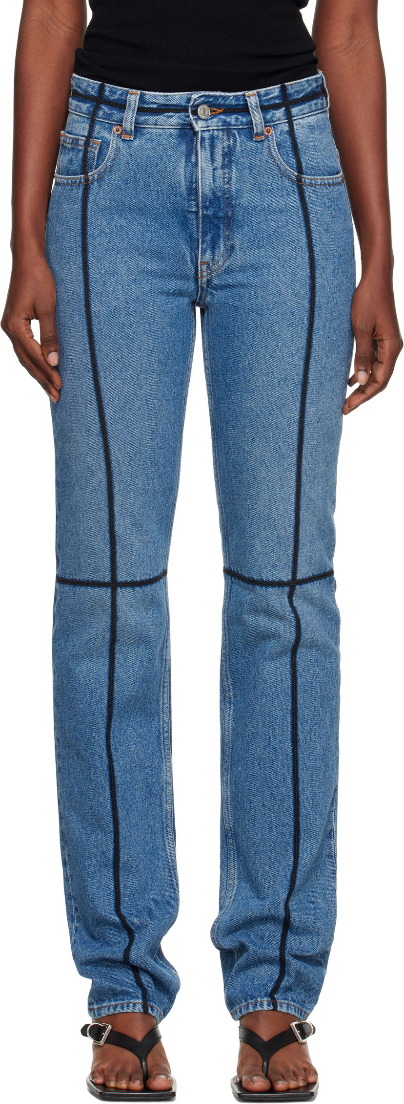Kavbojke Maison Margiela MM6 Maison Margiela 5 Pockets Jeans Modra | S52LA0261 M30018
