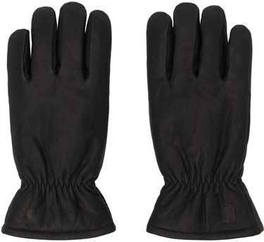 Rokavice Carhartt WIP Leather Gloves With Elastic Wrist Črna | I030900, 0