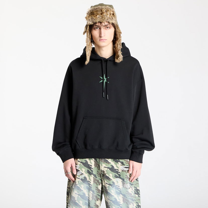 Pulover Marcelo Burlon Marcelo Burlon County Goth Boxy Hoodie Črna | CMBB10CS25FLE0021052