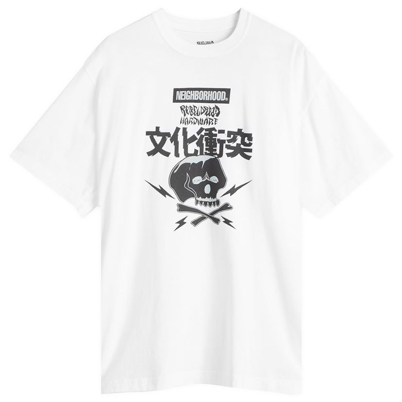 Majica Neighborhood Men's Rebel Dread Hardware T-Shirt Size Small Bela | 242PCDRN-ST03S-WHT