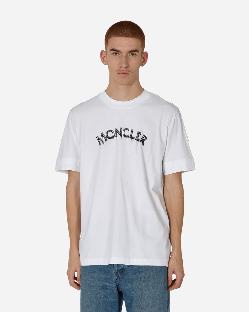 Majica Moncler Matt Black Logo T-Shirt Bela | 8C0000289A17 001