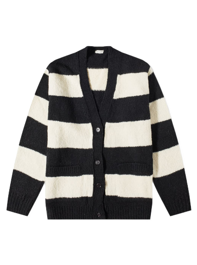 Pleteni pulover Dries Van Noten Naffs Striped Cardigan Črna | 222-021210-5706-900