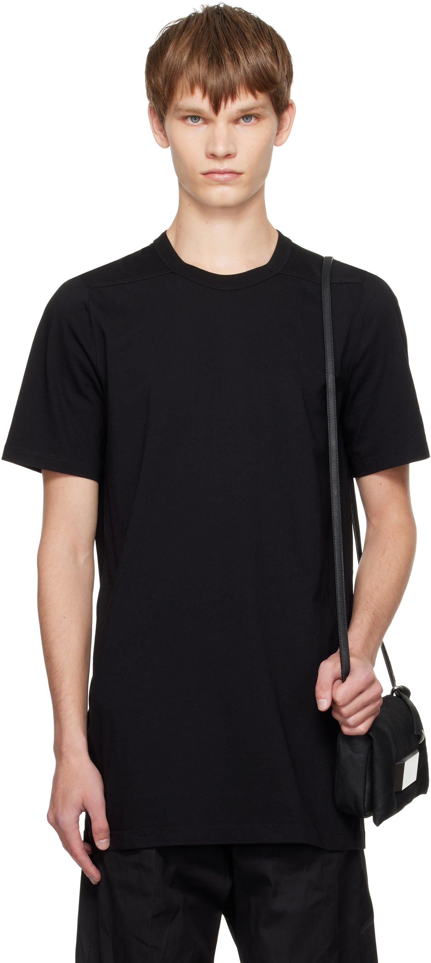Majica Rick Owens Rick Owens Concordians Level T-Shirt Črna | RU02E1264 JA, 0