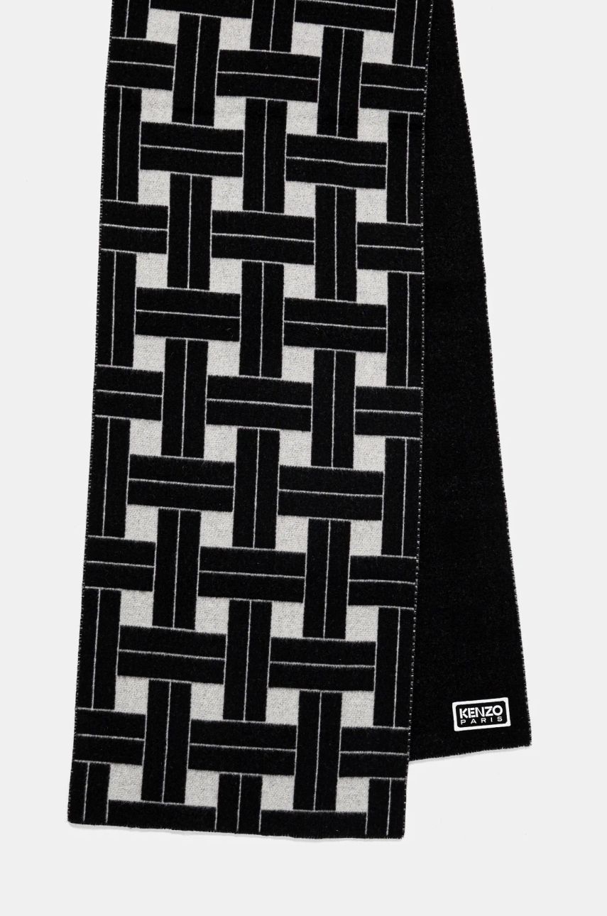 Šala KENZO Woolen Large Reversible Scarf Črna | FE68EU013JEB.02, 1