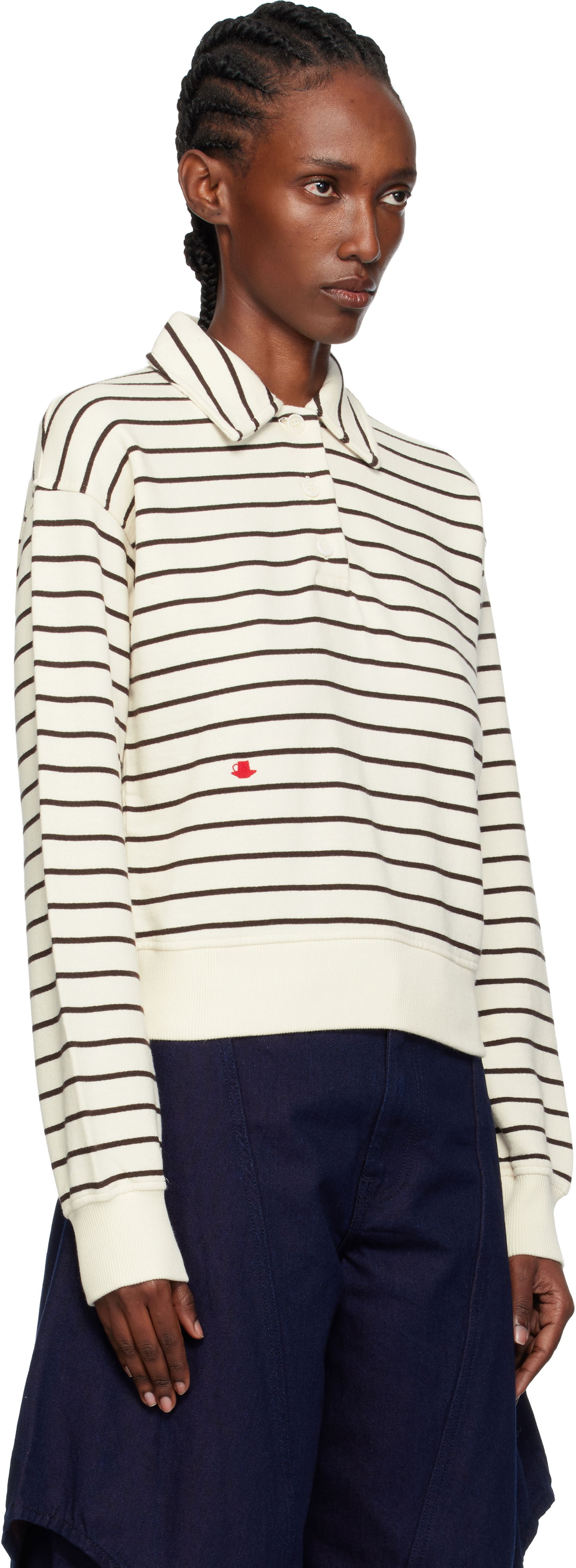 Polo majica JW Anderson JW Anderson Striped Polo Večbarvna | JW0243-PG1857, 1