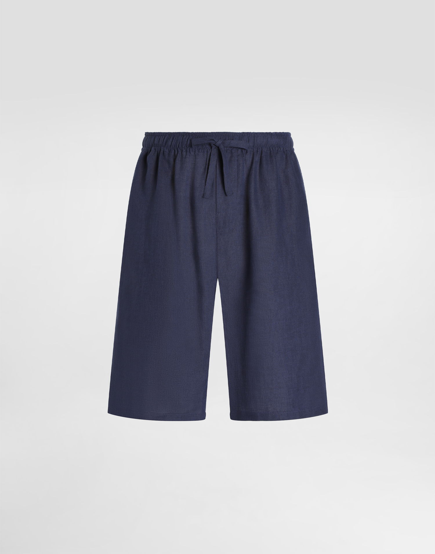 Kratke hlače Dolce & Gabbana Dolce & Gabbana Linen Shorts with Drawstring Mornarica | GV37AZFU4LGB0665, 0