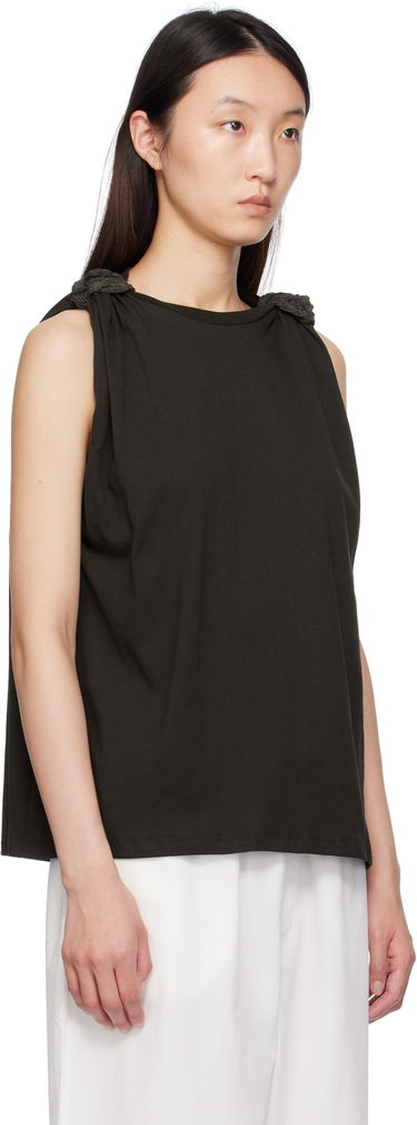 Majica brez rokavov Baserange Baserange Rodo Knotted Shoulder Tank Top Črna | TOROT-RC-SU25, 1