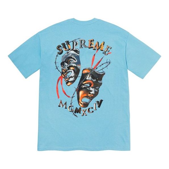 Majica Supreme Supreme Laugh Now Short Sleeve T-Shirt Modra | SUP-SS20-291