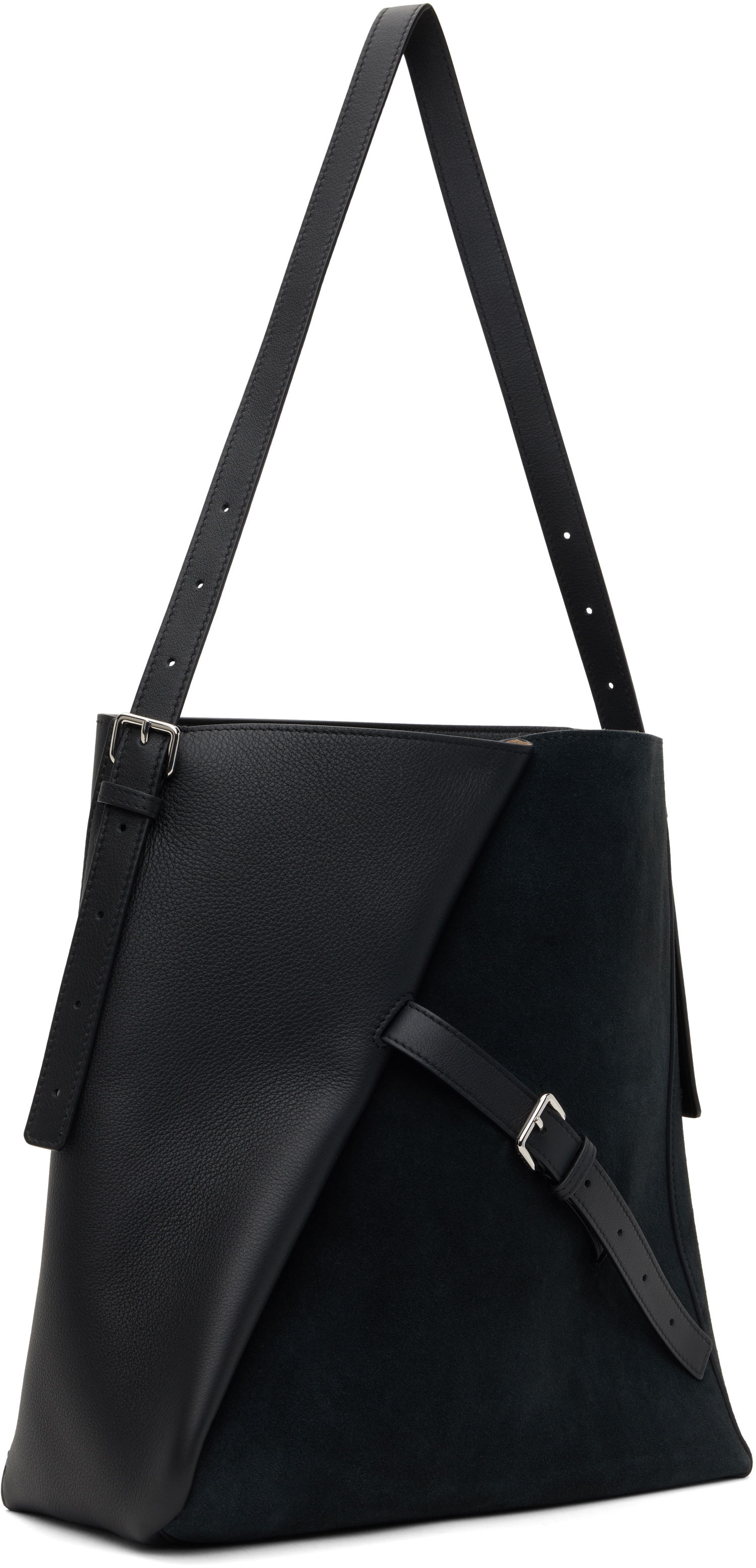 Torba za čez ramo Marni Marni Reverse Leather and Suede Tote Črna | SBMP0190U2 P8199, 1