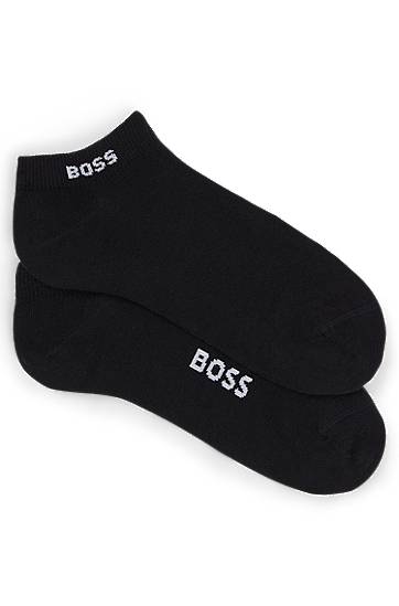 Nogavice BOSS Two-pack of cotton-blend ankle-length socks Črna | 50502054
