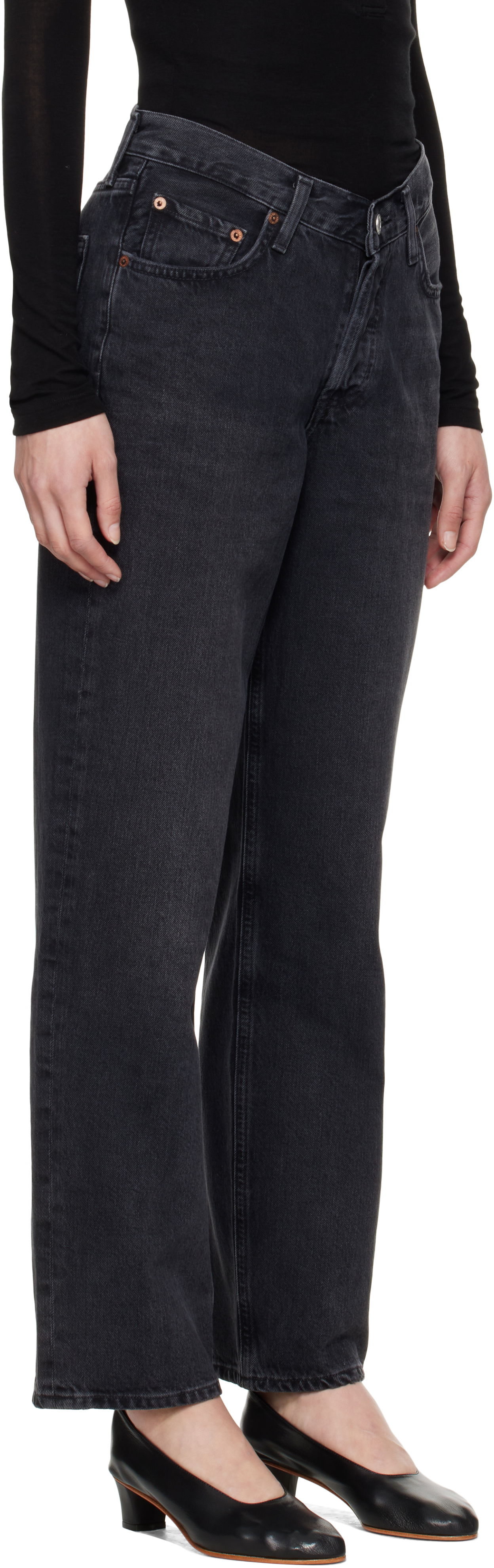 Kavbojke AGOLDE AGOLDE V-Waist Baggy Jeans Črna | A208-1157, 1