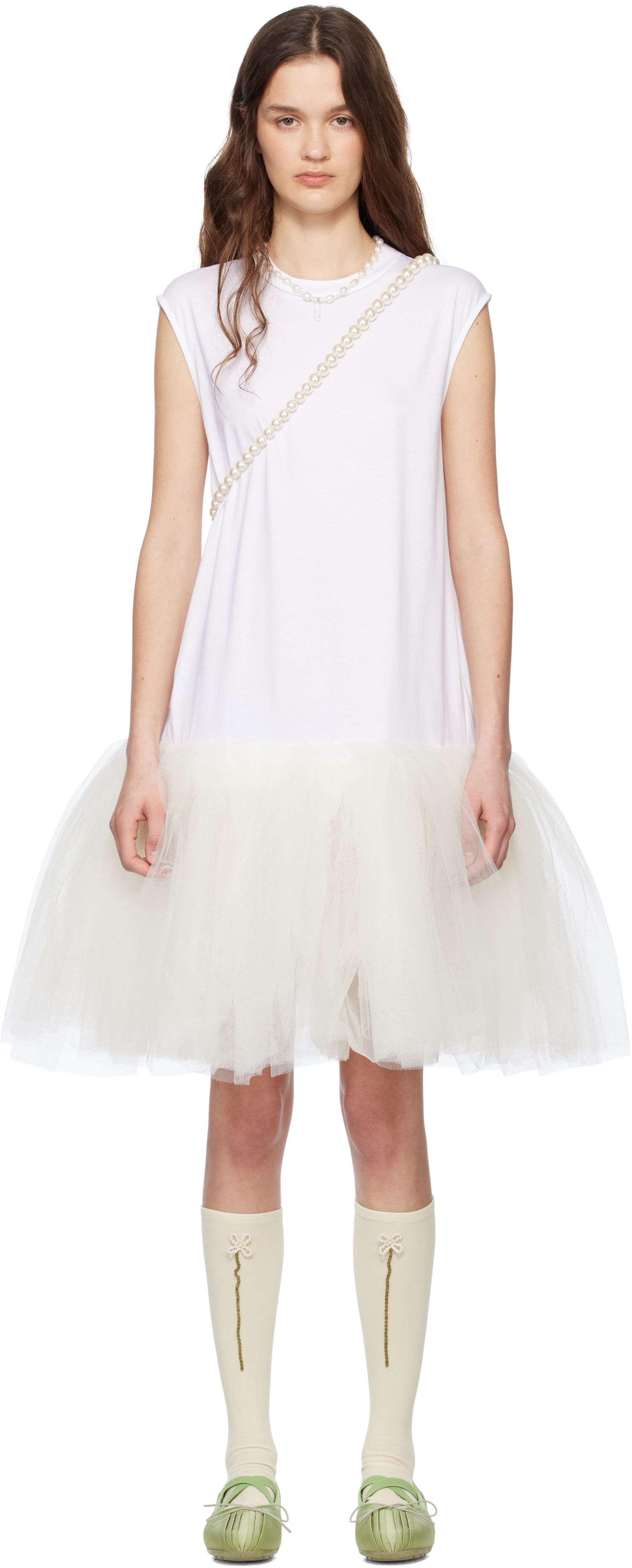 Obleke Simone Rocha Simone Rocha Relaxed Ballet Tutu Midi Dress Bela | 7396 0553, 0