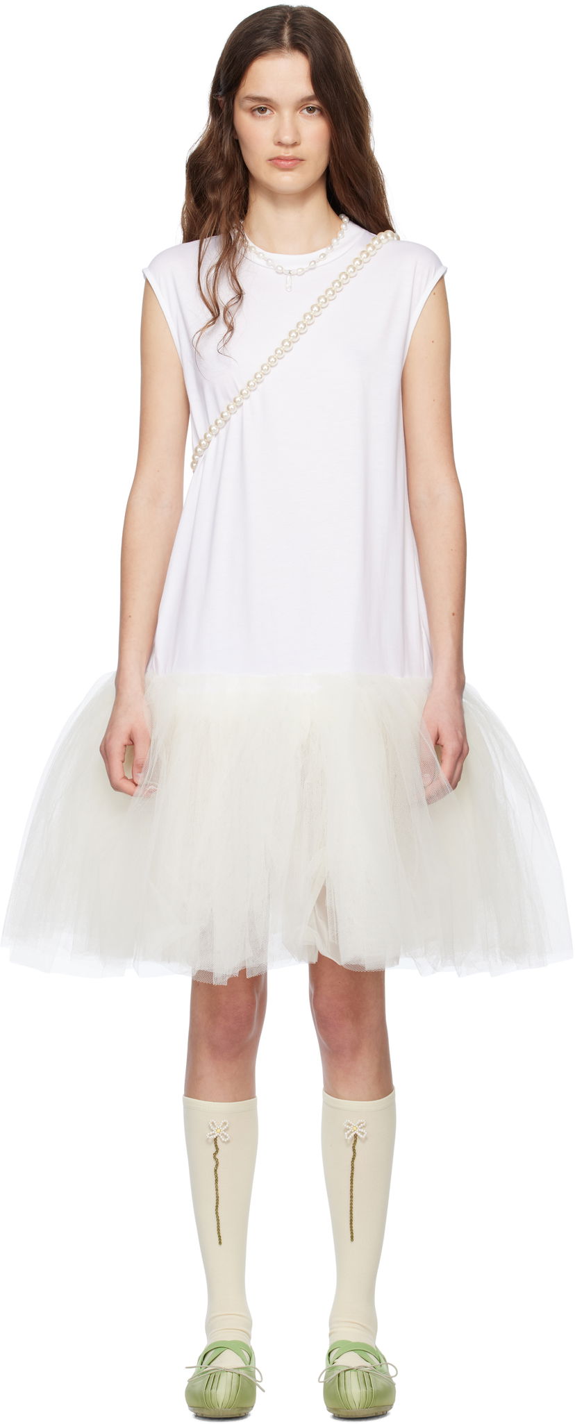 Obleke Simone Rocha Simone Rocha Relaxed Ballet Tutu Midi Dress Bela | 7396 0553
