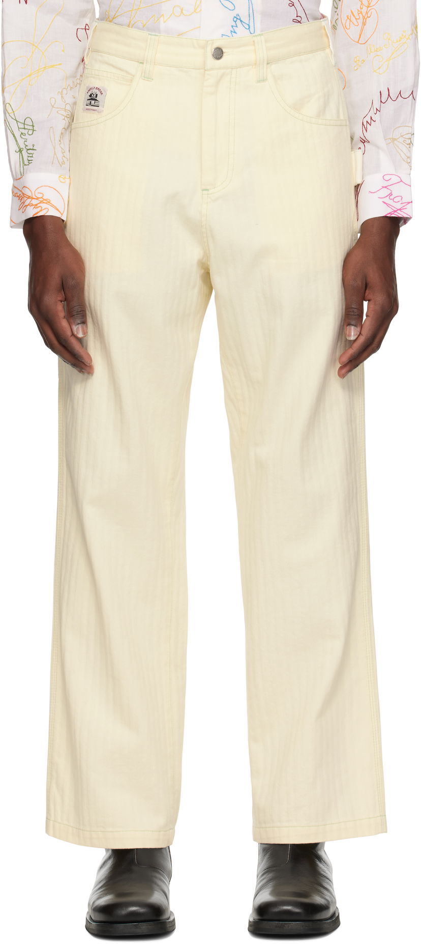 Kavbojke Bode Bode Greenskeeper Knolly Brook Trousers Rumena | MRS25BT004