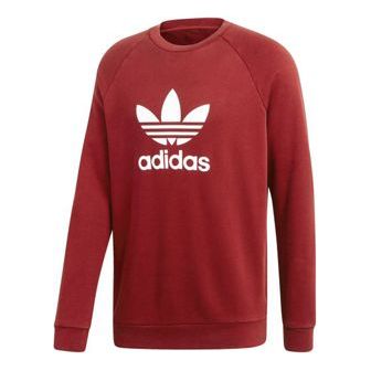 Pulover adidas Originals Trefoil Crew Sweatshirt Rdeča | CX1897