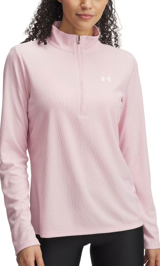 Pleteni pulover Under Armour Under Armour Tech Rib 1/2 Zip Pullover Roza | 1389857-647
