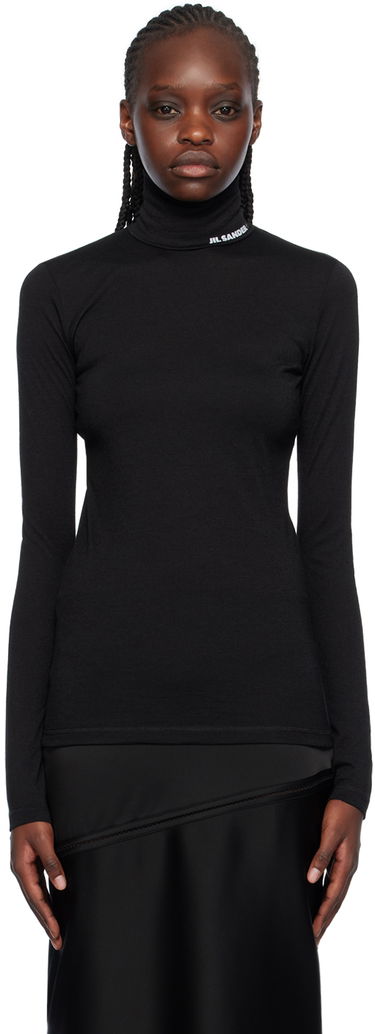 Pleteni pulover Jil Sander Printed Turtleneck Črna | J40GC0020_J70021, 0