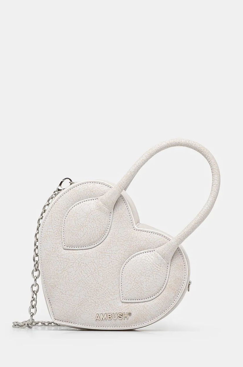 Torbica Ambush Crackle Heart Top Handle Bag Siva | BWNP028F24LEA0010100