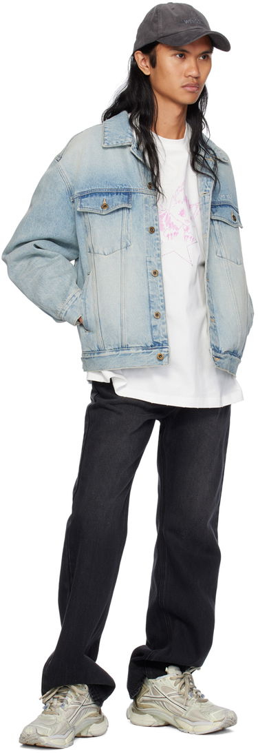 Jakna We11done Washed Denim Jacket Modra | WD-DJ2-24-345-M-SK, 3