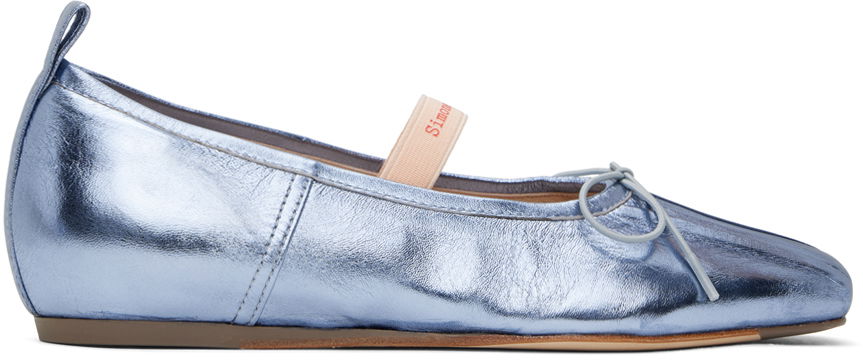 Nega čevljev Simone Rocha Simone Rocha Classic Logo Band Ballerina Flats Modra | RMP19 0777, 0