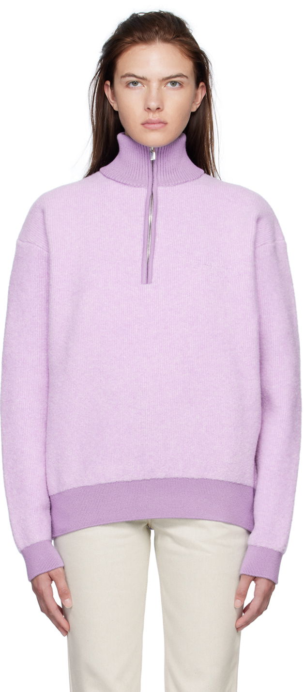 Pleteni pulover Jacquemus 'La Maille Berger' Half-Zip Sweater Lila | 22H226KN040-2113, 0