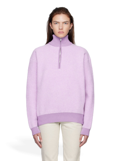 Pleteni pulover Jacquemus 'La Maille Berger' Half-Zip Sweater Lila | 22H226KN040-2113