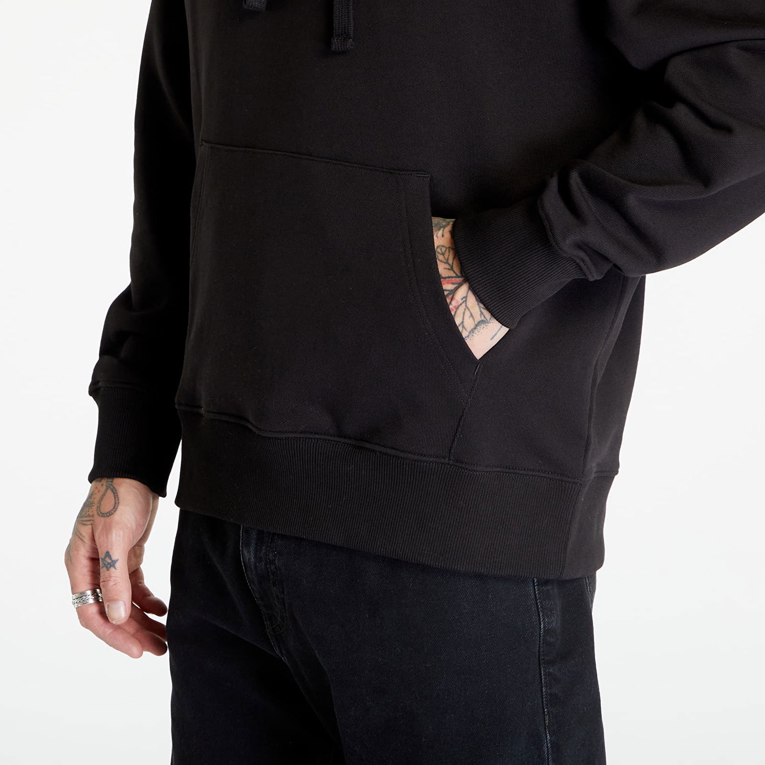 Pulover Tommy Hilfiger Tommy Jeans Relaxed Badge Hoodie Black Črna | DM0DM16369 BDS, 1