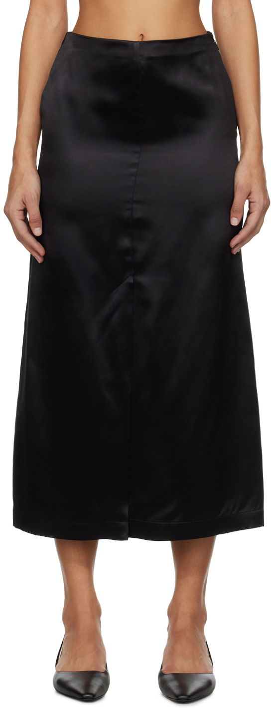 Krila Loulou de Saison Loulou de Saison Lys Midi Skirt Črna | LYS