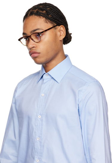 Sončna očala Tom Ford Tortoiseshell Round Blue Block Glasses Rjava | FT5899-B_48055, 3