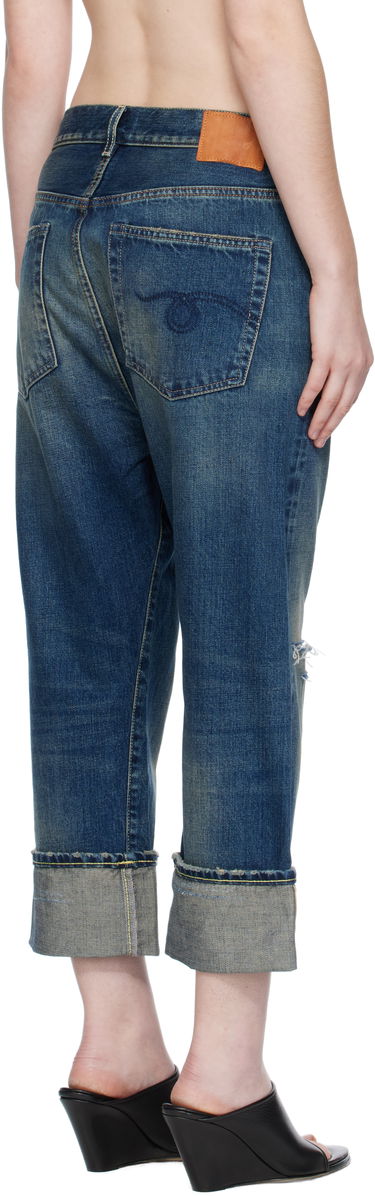 Kavbojke R13 R13 Cuffed Tailored Drop Cropped Jeans Modra | R13WD194-D341C, 2