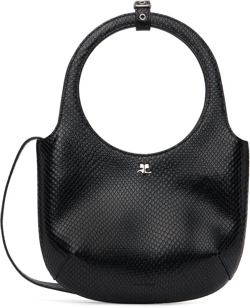 Torba za čez ramo Courrèges Courrèges Holy Viper Shoulder Bag Črna | 325GSA102CV0045