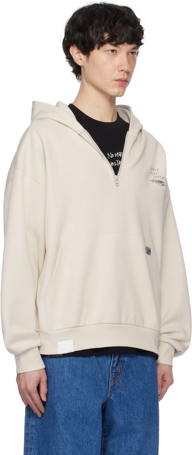 Pulover izzue Izzue Graphic Print Zip Hoodie Bež | IZXSWN3157W4NGYR, 1