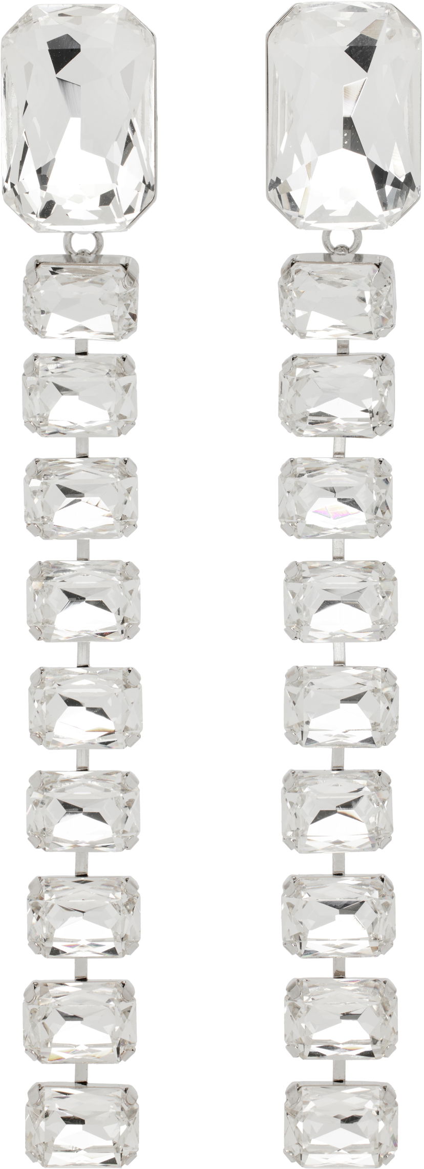 Uhani Area Crystal Drop Earrings Kovinski | PF24AWJW0005OT01
