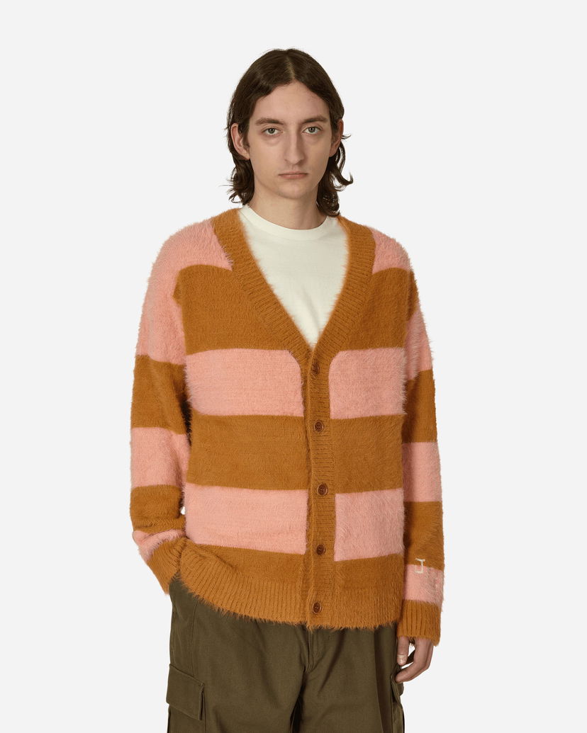Pleteni pulover Vans Fuzzy Striped Cardigan Rjava | VN0A7SQ1ZEE1