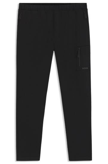 Trenirka BOSS Regular-Fit Tracksuit Bottoms with Reflective Details Črna | 50543913, 0