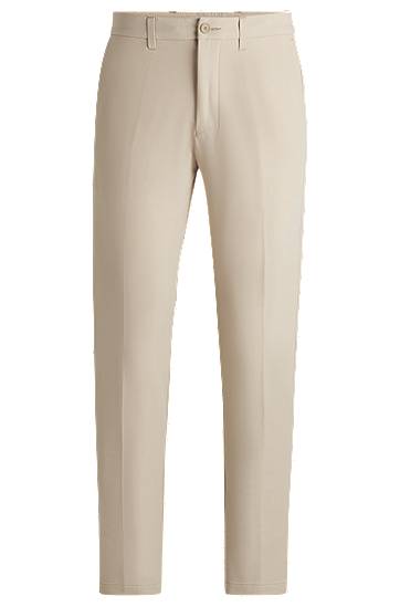 Hlače BOSS Slim-Fit Easy-Iron Four-Way Stretch Chinos Bež | 50495497