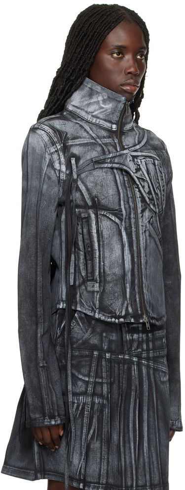 Jakna Ottolinger Ottolinger Fitted Denim Jacket Siva | 1703312, 4