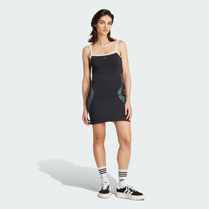 Obleke adidas Performance Adidas Originals Flames Tank Dress Črna | JW7266