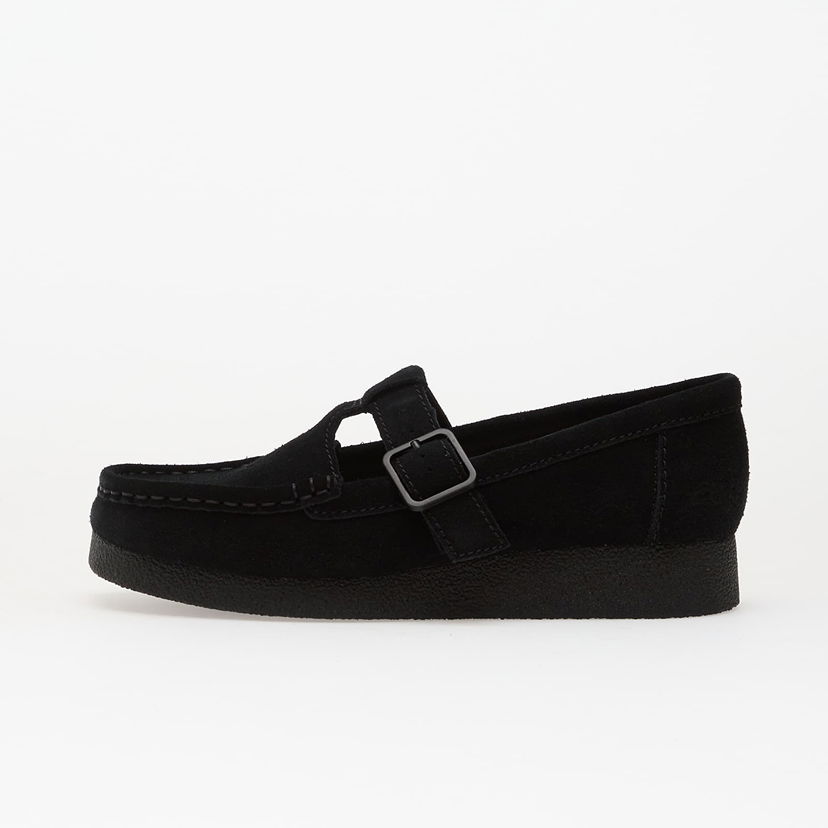 Superge in čevlji Clarks WallabeeEVOBar Suede Buckle Moccasin Črna | 26183153