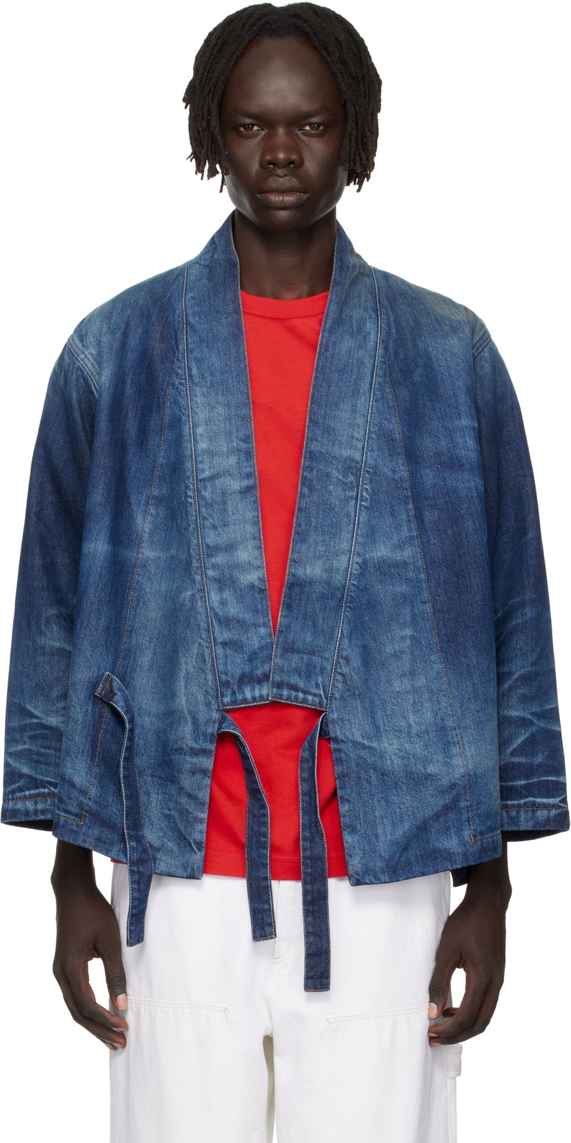Jakna KENZO Kenzo Paris Kimono Denim Jacket Modra | FF65DV1466I7