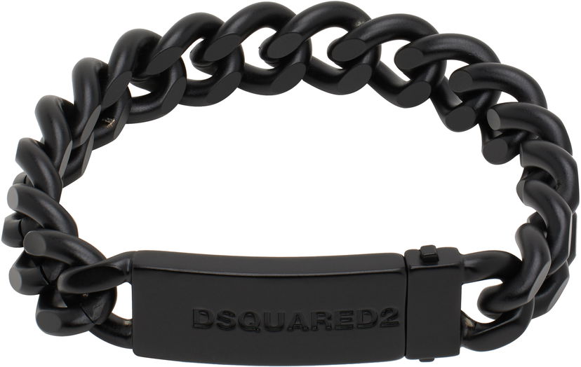 Zapestnica DSQUARED2 Dsquared2 Chained2 Matte Bracelet Črna | ARM0123_69200001_2124